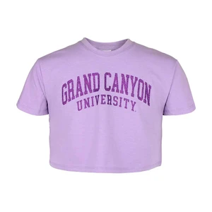 ZooZatz Youth Lavender Glitter Grand Canyon University Cropped Tee