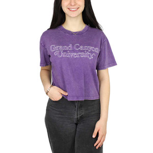 Chicka-d Women's Purple Grand Canyon University Cropped Tee