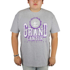 GCU Classics Men's Gray Grand Canyon University Seal Distressed Tee