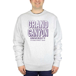 Blue 84 Men's Gray Grand Canyon University Established 1949 Crew