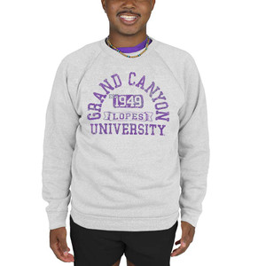 Blue 84 Men's Oatmeal Grand Canyon University Lopes Est. 1949 Distressed Crew
