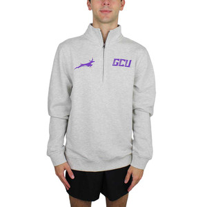 Camp David Men's Heathered Gray Running Lope GCU 1/4 Zip
