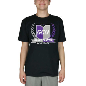 Men's Black GCU Shield Laurels Tee