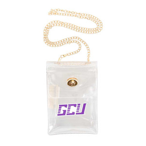 Clear GCU Stadium Bag with Gold Chain