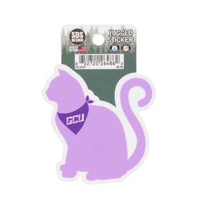 Lavender GCU Bandana Cat Sticker