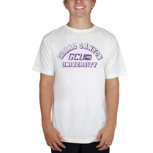 League Men's White Grand Canyon University Distressed Graphic Tee