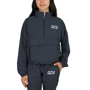 Boxercraft Women's Gray GCU Cropped 1/4 Zip Jacket