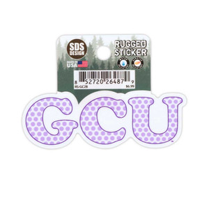 Lavender and White Polka Dot GCU Sticker