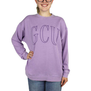 Chicka-d Women's Lavender GCU Open Letter Crew