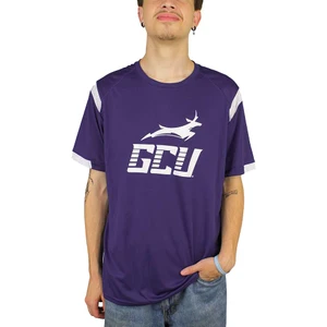 Badger Men's Purple with White Stripes GCU Running Lope Tee