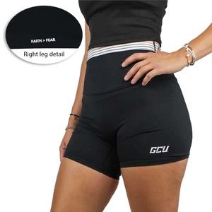 Uncontainable Women's Black GCU Faith > Fear Bike Shorts