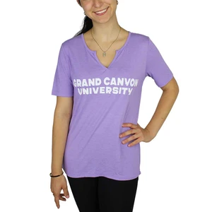 Camp David Women's Purple Grand Canyon University V-neck Tee
