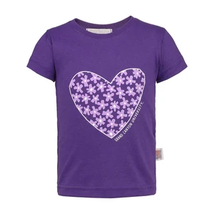 Third Street Toddler Purple Heart With Flowers Inside Short Sleeve Tee
