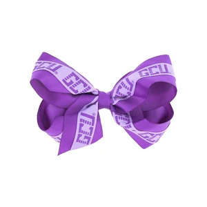 Purple and Lilac Mini GCU Double Layered Ribbon Hair Bow