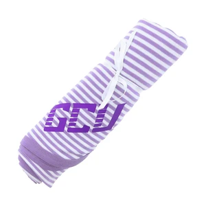 32" x 40" Creative Knitwear Lavender Striped GCU Baby Blanket