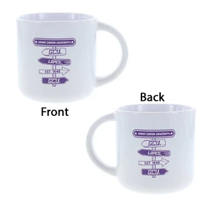 Purple Road Signs GCU Logos White Mug