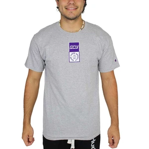 Champion Men's Heathered Gray Square Grand Canyon University GCU LOPES 1949 Tee