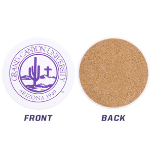 White GCU Seal Coaster