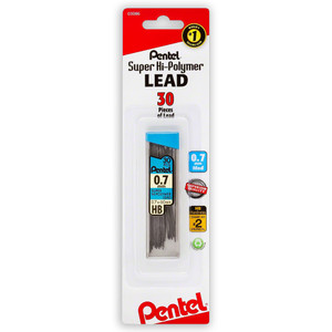 Pentel Super Hi-Polymer 0.7 mm Lead - 30 Pieces