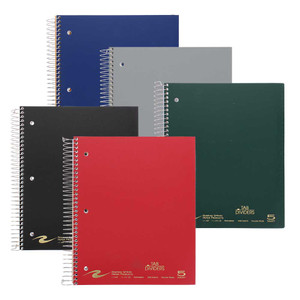 5 Subject Tab Dividers Notebook (Random Color Shipped)