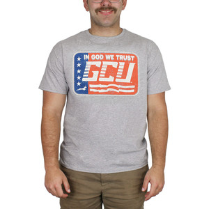 Image One Men's Gray In God We Trust GCU Patriotic Tee