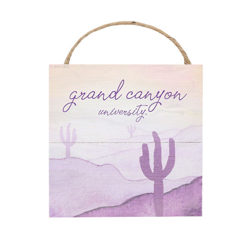 Grand Canyon University Desert Scene Wooden Sign