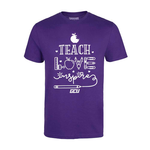 GCU Classics Purple Teach Love Inspire GCU Tee