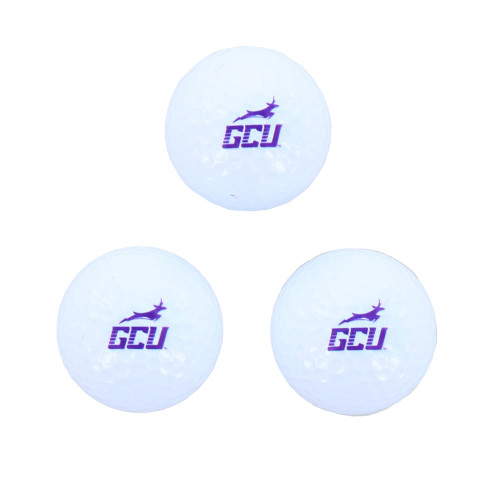 White Running Lope GCU Golf Balls - 3 Pack