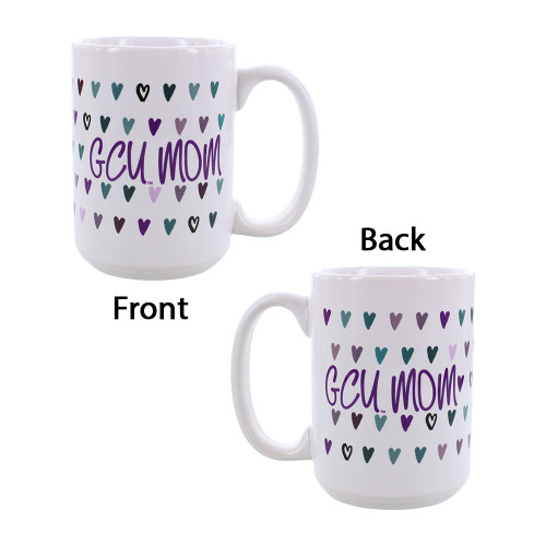 15 oz White GCU Mom Hearts Mug