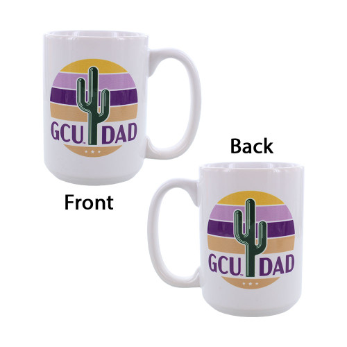 15 oz White GCU Dad Cactus Mug