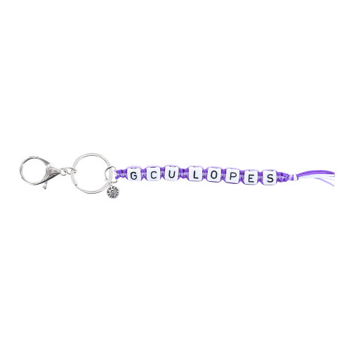 Jardine Purple GCU Lopes Braided Bead Keychain
