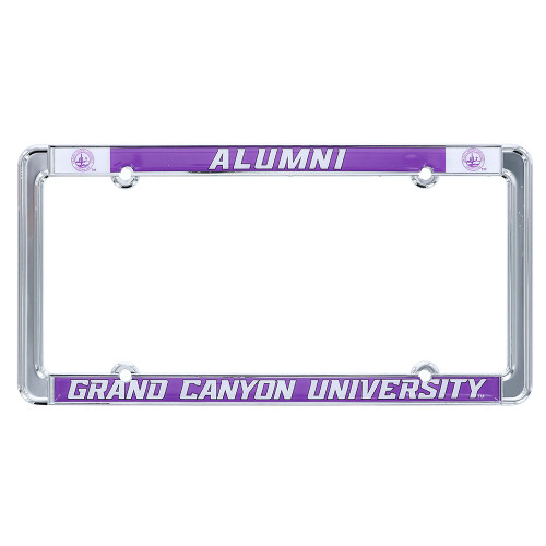 Strand Art Silver Alumni Seal Grand Canyon University License Plate Frame