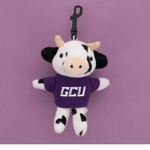 Mascot Factory White GCU Cow Plush Keychain