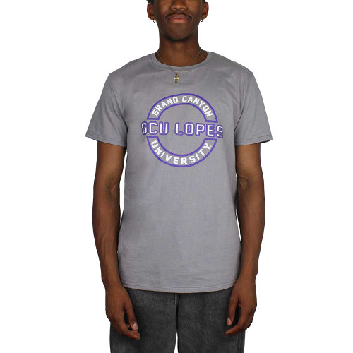 Men's Gray GCU Lopes Circle Tee