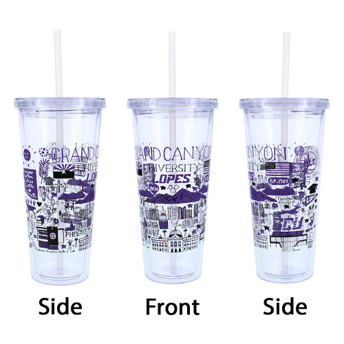 20 oz Julia Gash Grand Canyon University Multi-Logo Straw Tumbler