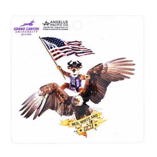 Thunder Riding an Eagle Red, White and GCU Sticker