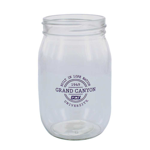 16 oz Nordic Grand Canyon Built In Lope Nation Mason Jar Glass