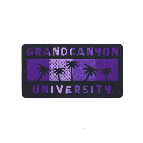 Black and Purple Grand Canyon University Palm Tree Sticker