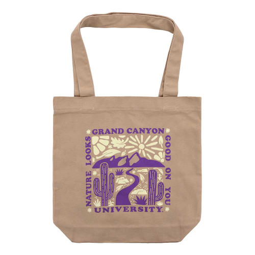 Oatmeal Grand Canyon University Cactus Nature Tote Bag
