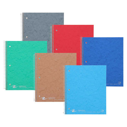 3 Subject Marbled Notebooks (Random Color Shipped)
