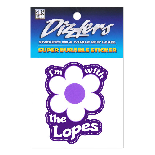 Purple I'm With The Lopes Flower Sticker