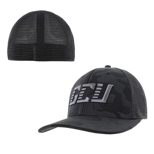 Ahead Black Camo GCU Mesh Back Stretch Fit Hat