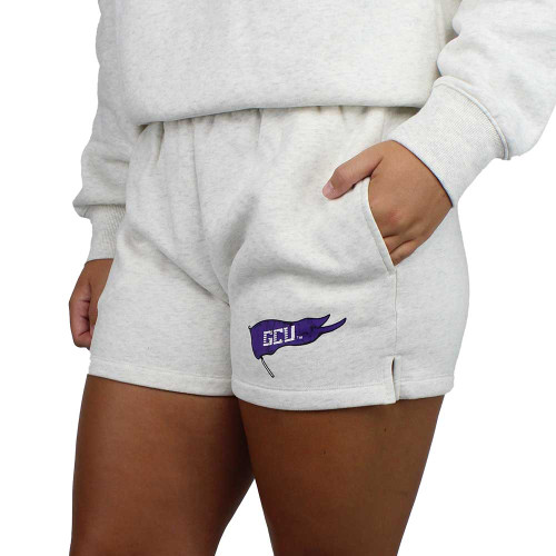 Hype and Vice Women's Heathered Gray GCU Flag Sweat Shorts