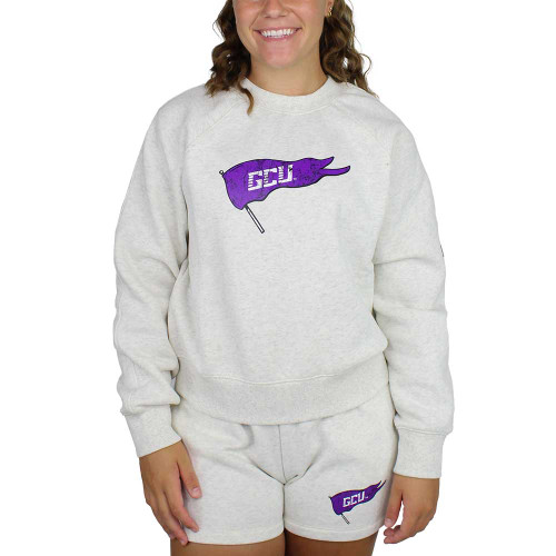 Hype and Vice Women's Heathered Gray GCU Flag Crew