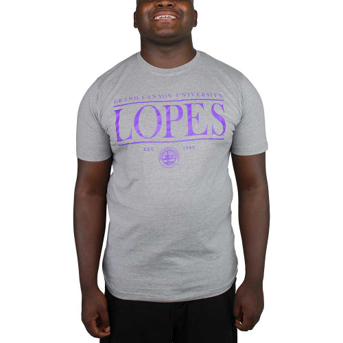 Camp David Men's Gray Grand Canyon University Lopes Seal Tee