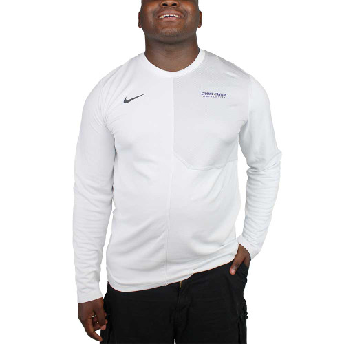 Nike Men's White and Gray GCU Long Sleeve Tee