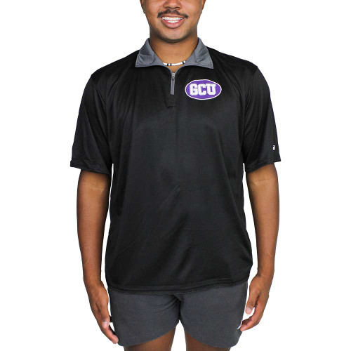 Badger Men's Black GCU 1/4 Zip Polo