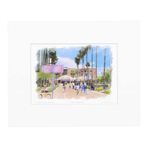 10" x 8" GCU Center Promenade Art Print by Clint Sullivan
