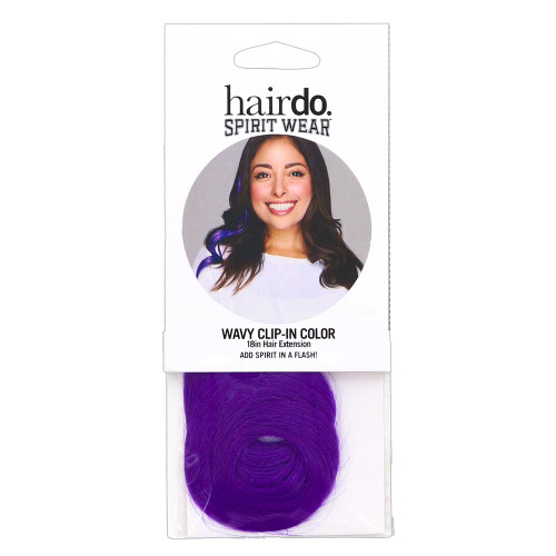 Purple 18" Clip In Wavy Hair Extension