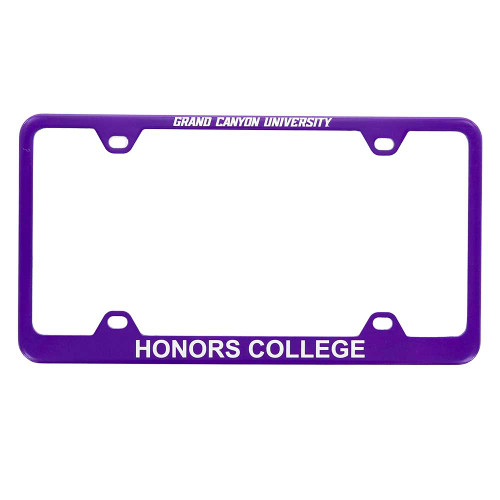 Purple Grand Canyon University College of Honors College License Plate Frame